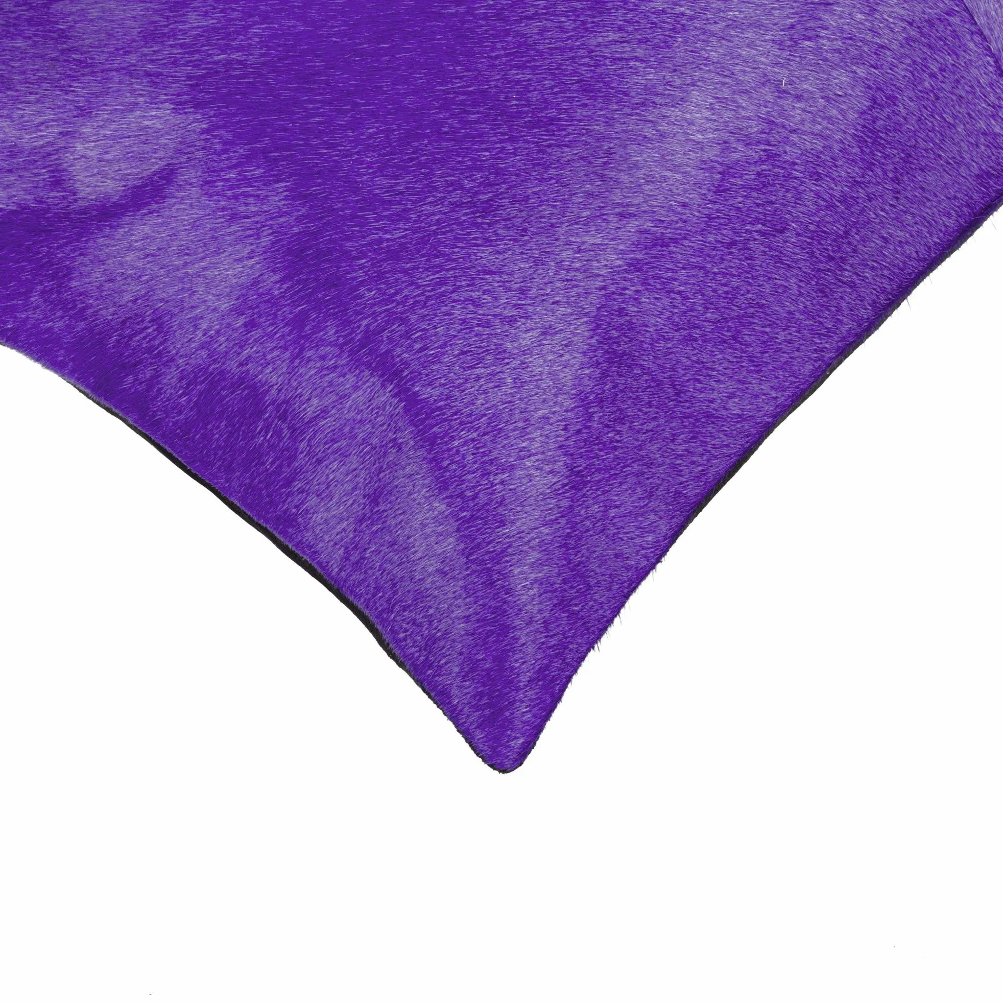 18" Purple Cowhide Throw Pillow