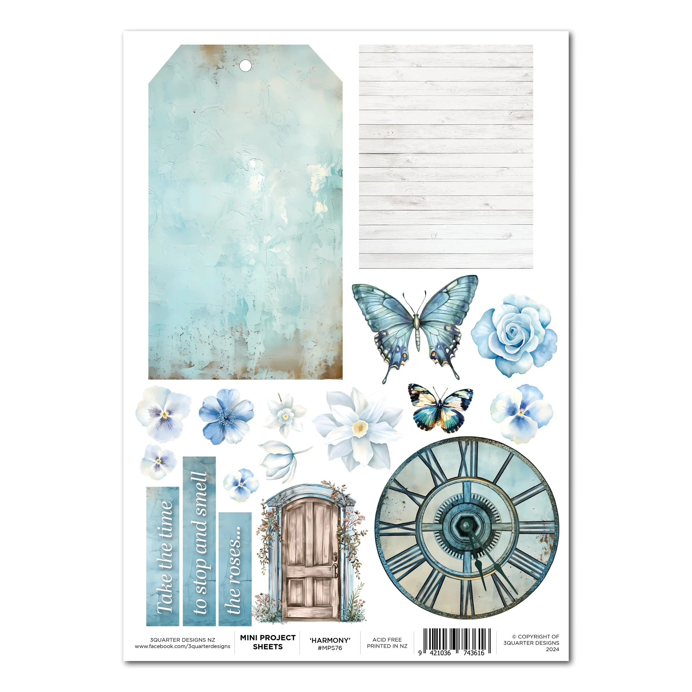 3Quarter Designs Delicate Harmony - Mini Project Sheet