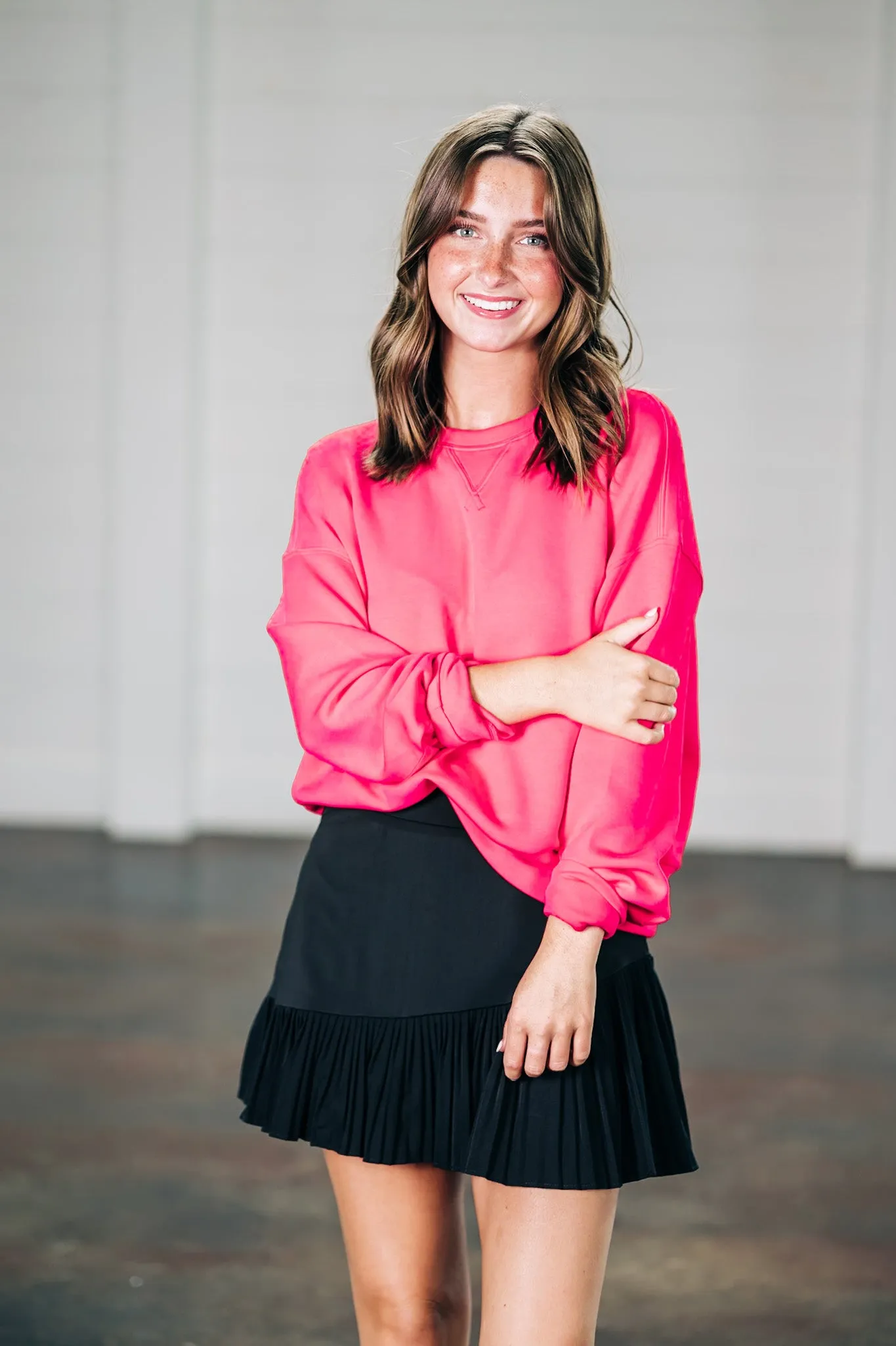 AirEssentials Cerise Pink Crew Sweatshirt