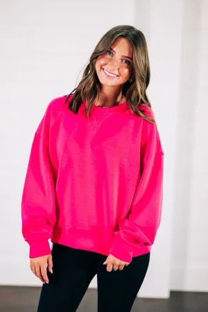 AirEssentials Cerise Pink Crew Sweatshirt