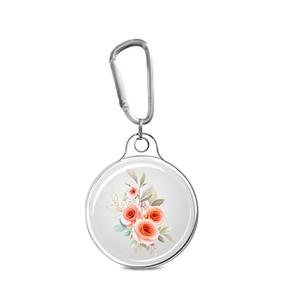 AirTags unique pattern cover with key ring - Camellia