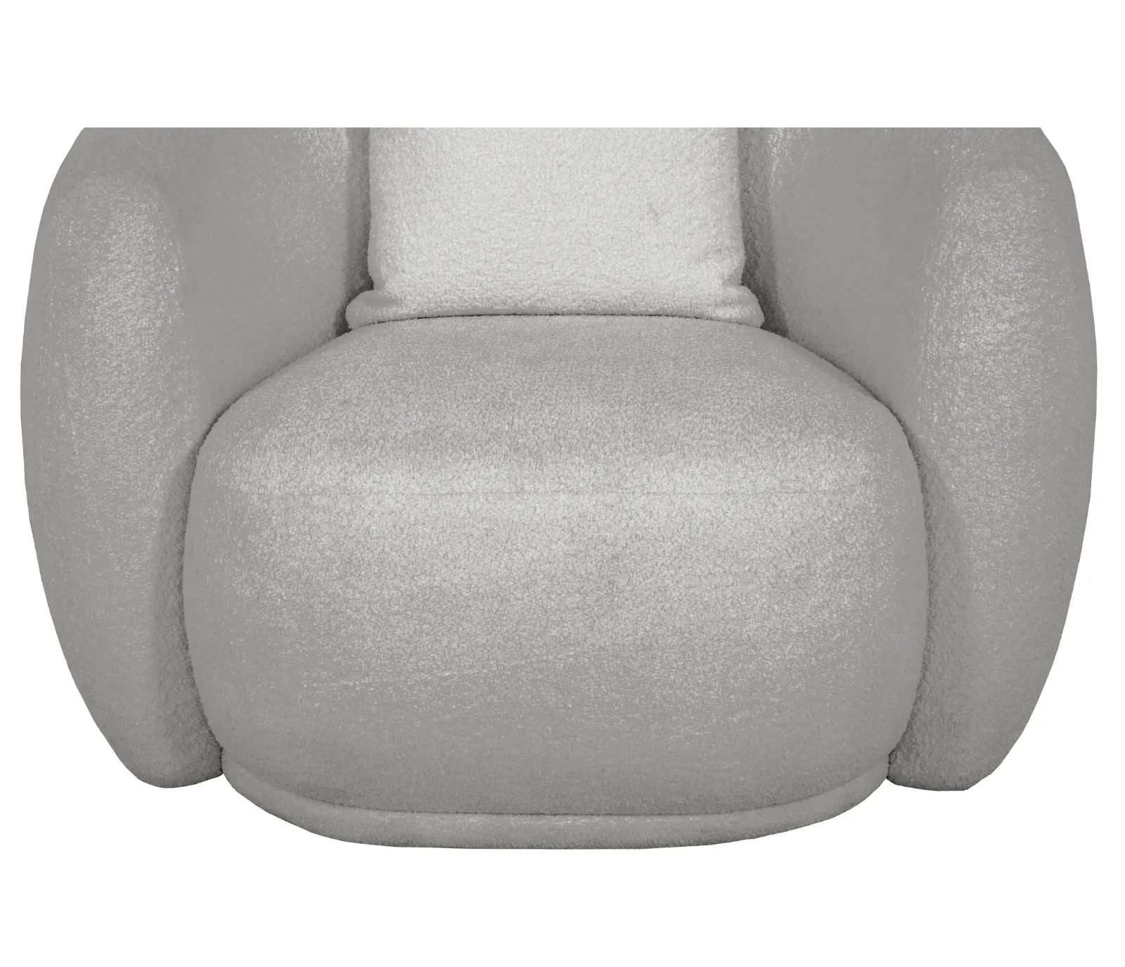 Alba Curve Chair - Pewter Boucle Fabric