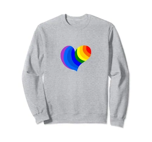 Amazon.com: Rainbow Colored Heart Spread The Love Sweatshirt: Clothing