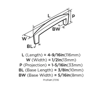 Amerock Creased Bow Pull BP27016