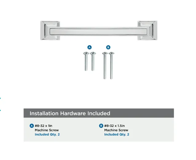 Amerock Mulholland 3-3/4" (96mm) Center to Center Cabinet Pull BP53031