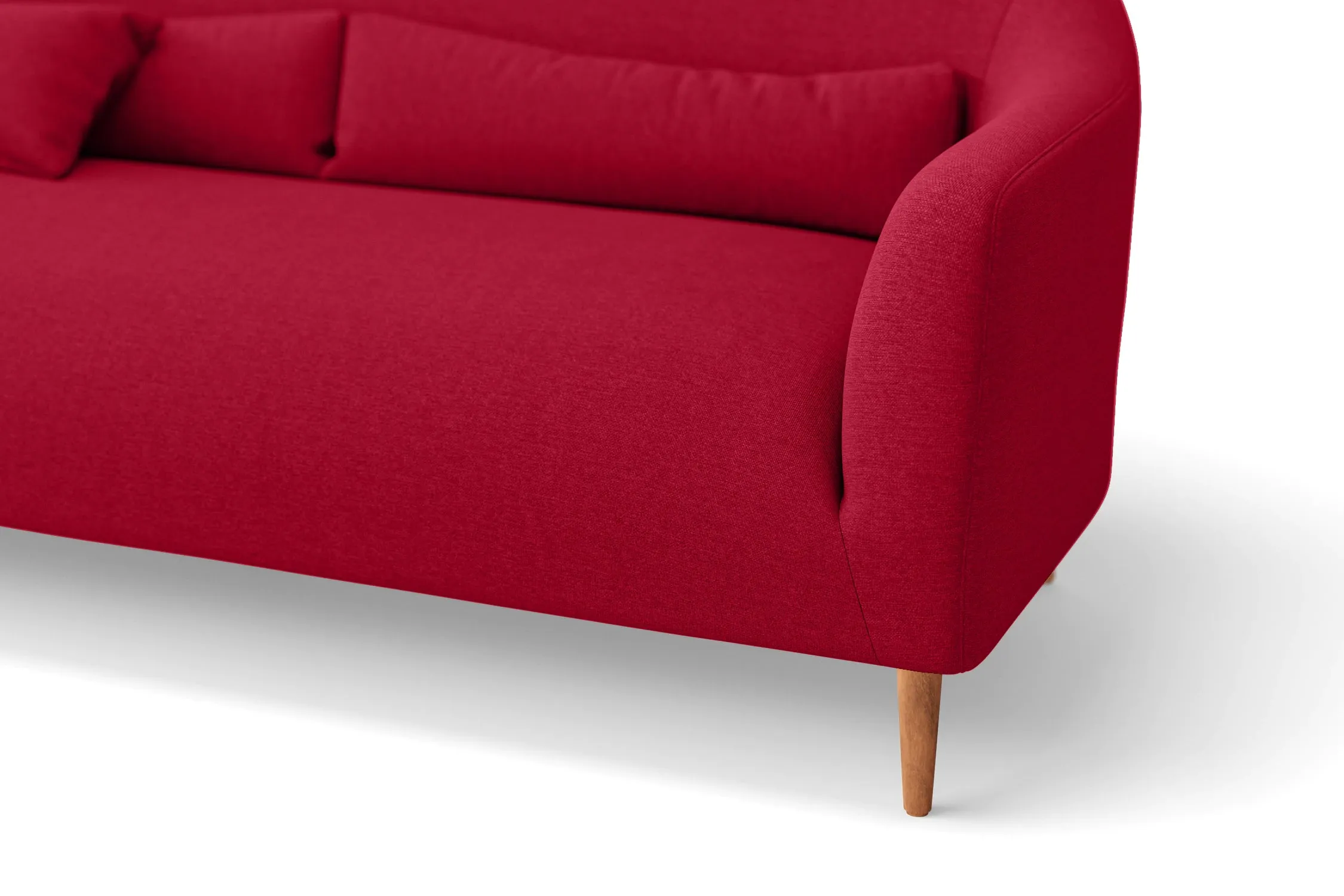 Andria Armchair Red Linen Fabric