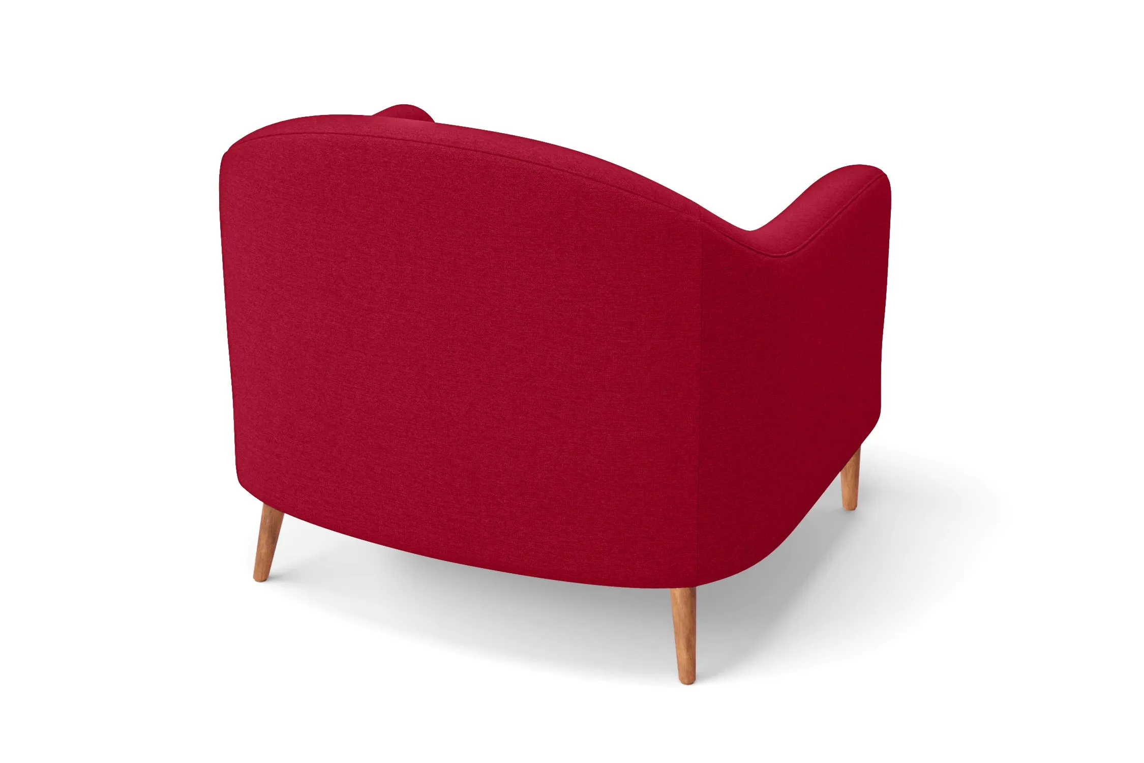 Andria Armchair Red Linen Fabric