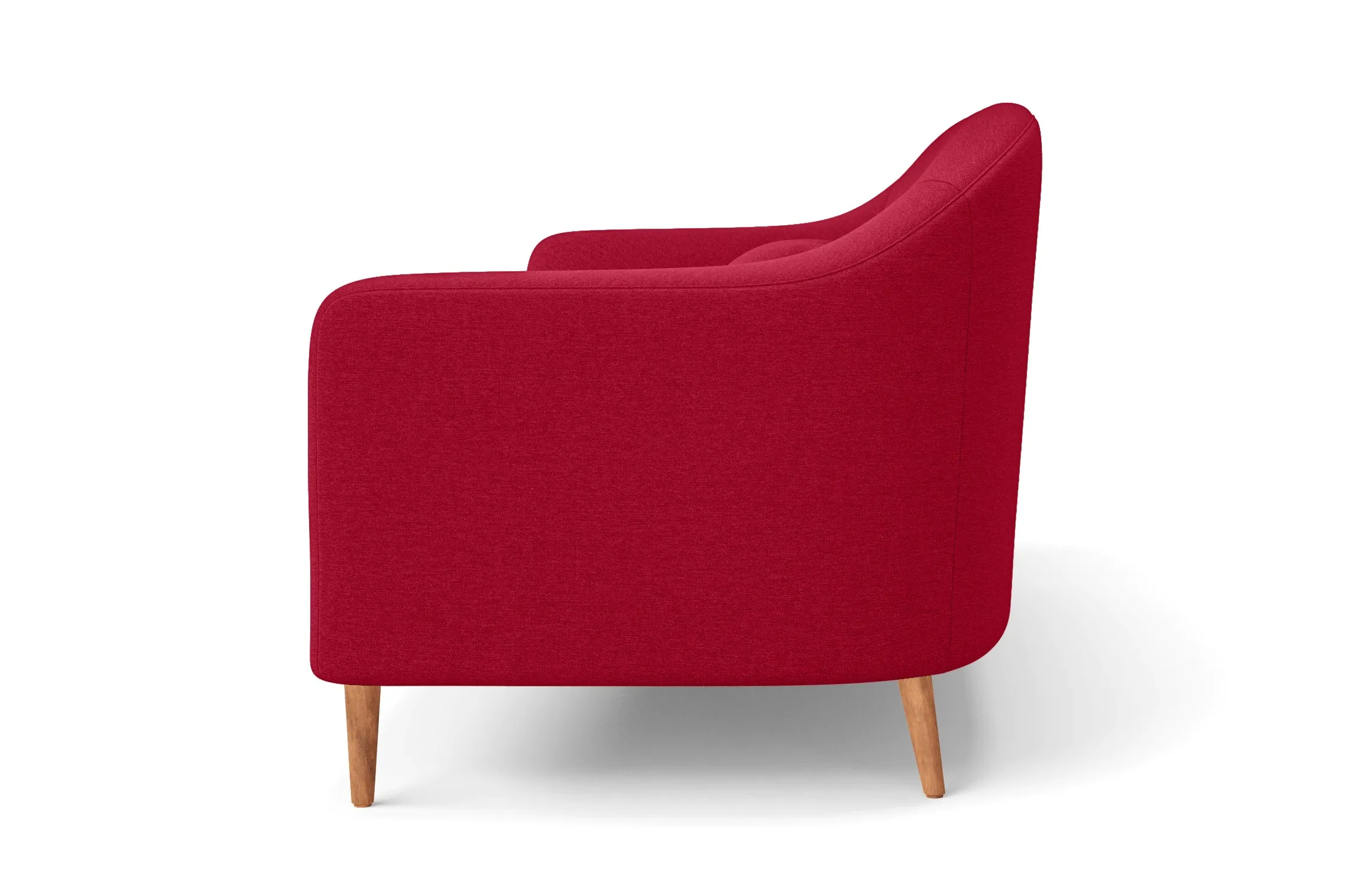 Andria Armchair Red Linen Fabric