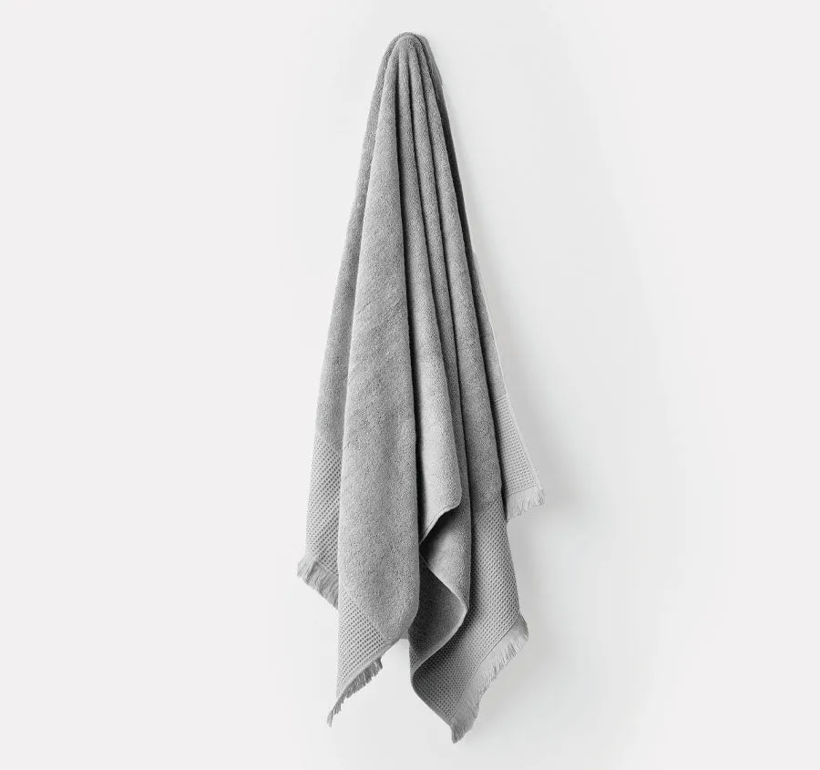 Aria 550GSM Bamboo Cotton Bath Towel Range Silver