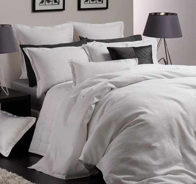 Ascot White Quilt Cover Set by Logan & Mason Platinum