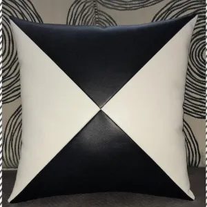 Black white 4 triangles case cushion