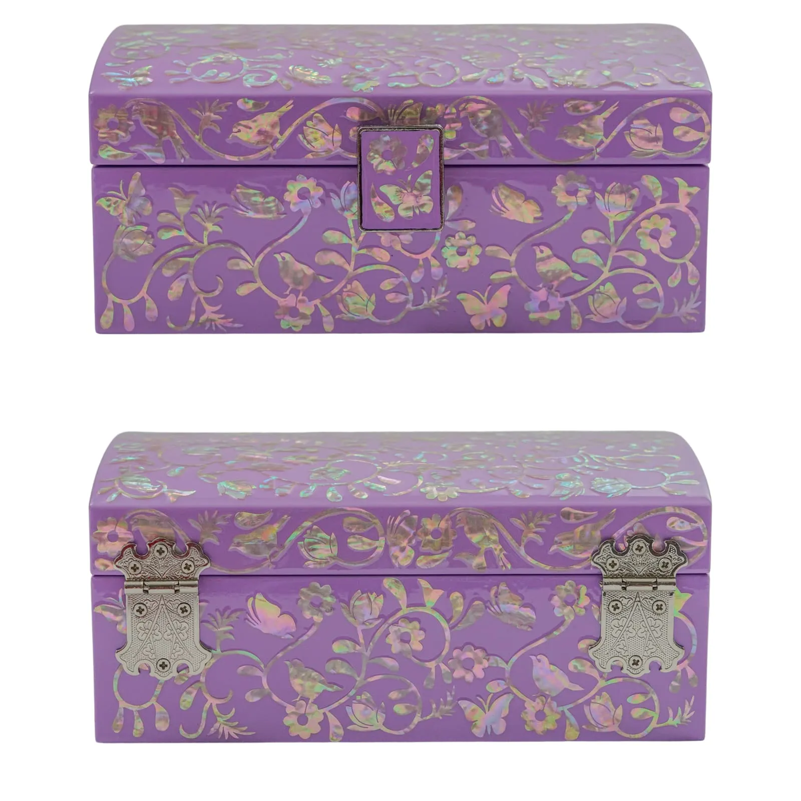 Blossom-Embossed Lavender Box