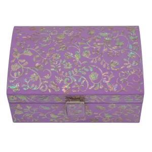 Blossom-Embossed Lavender Box