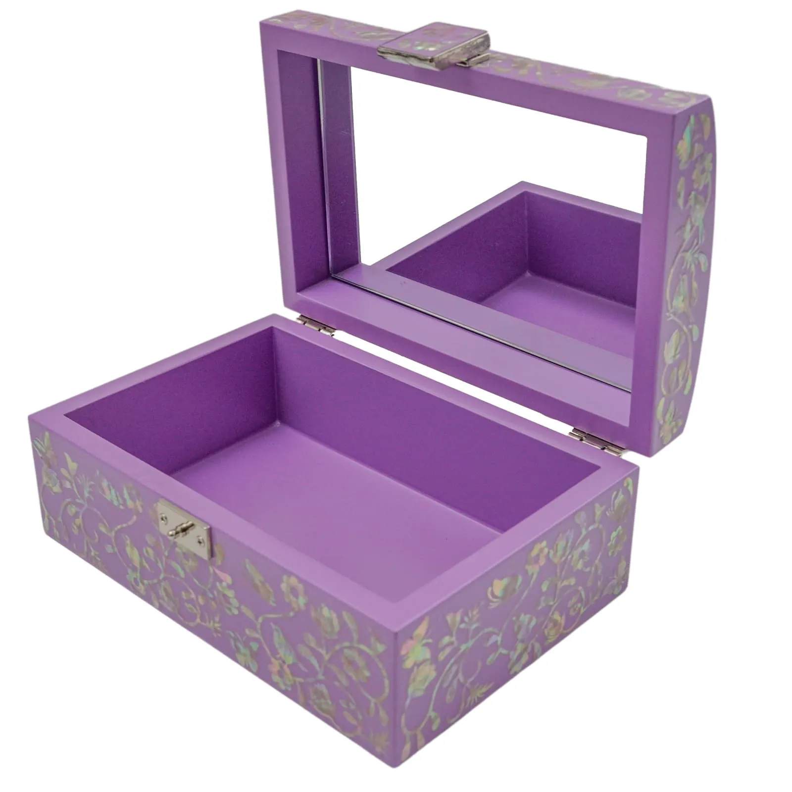 Blossom-Embossed Lavender Box