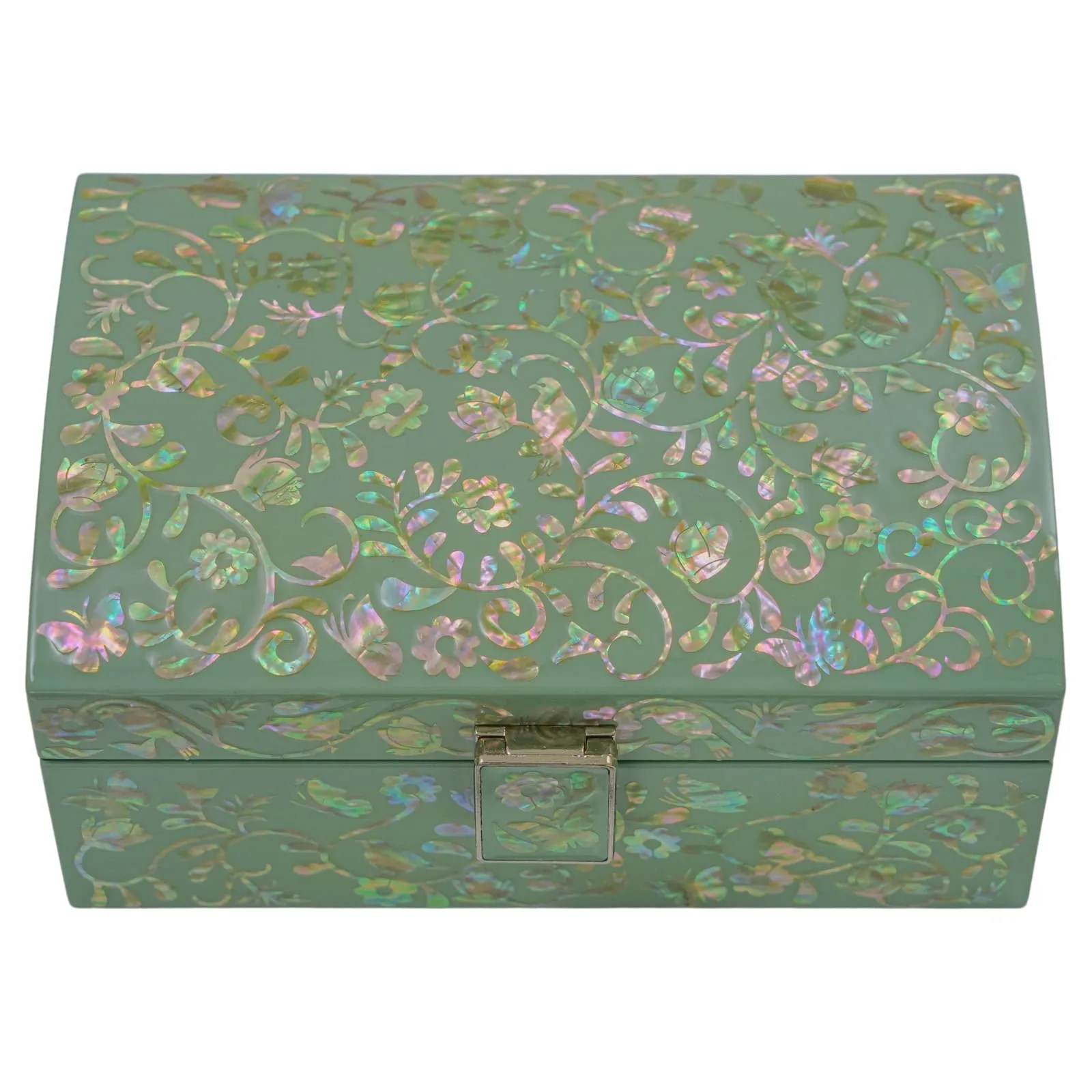 Blossom-Embossed Lavender Box