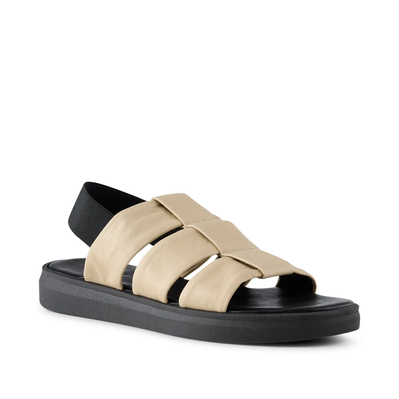 Brenna sandal leather - BEIGE