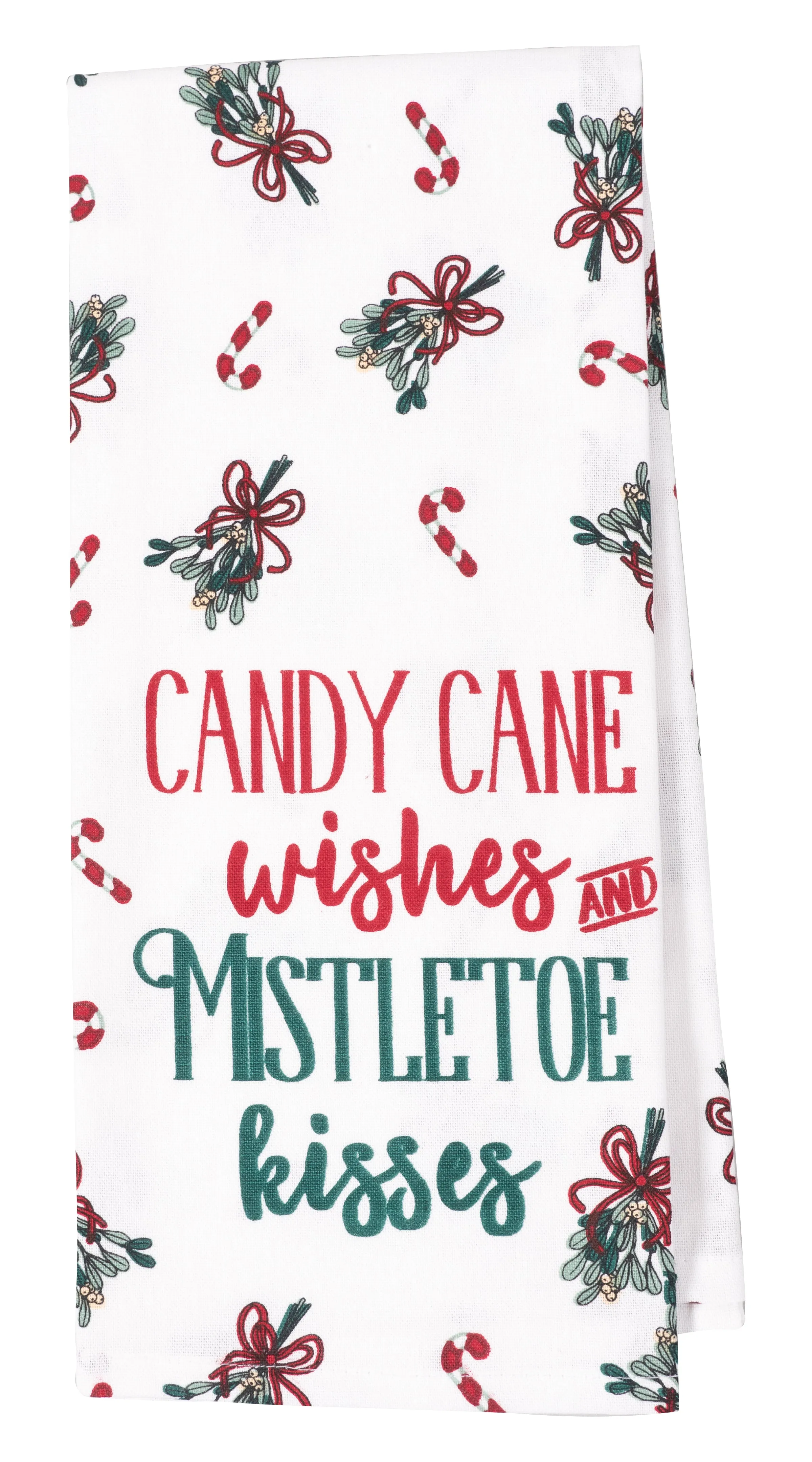 Candy Cane & Mistletoe Kitchen Towels