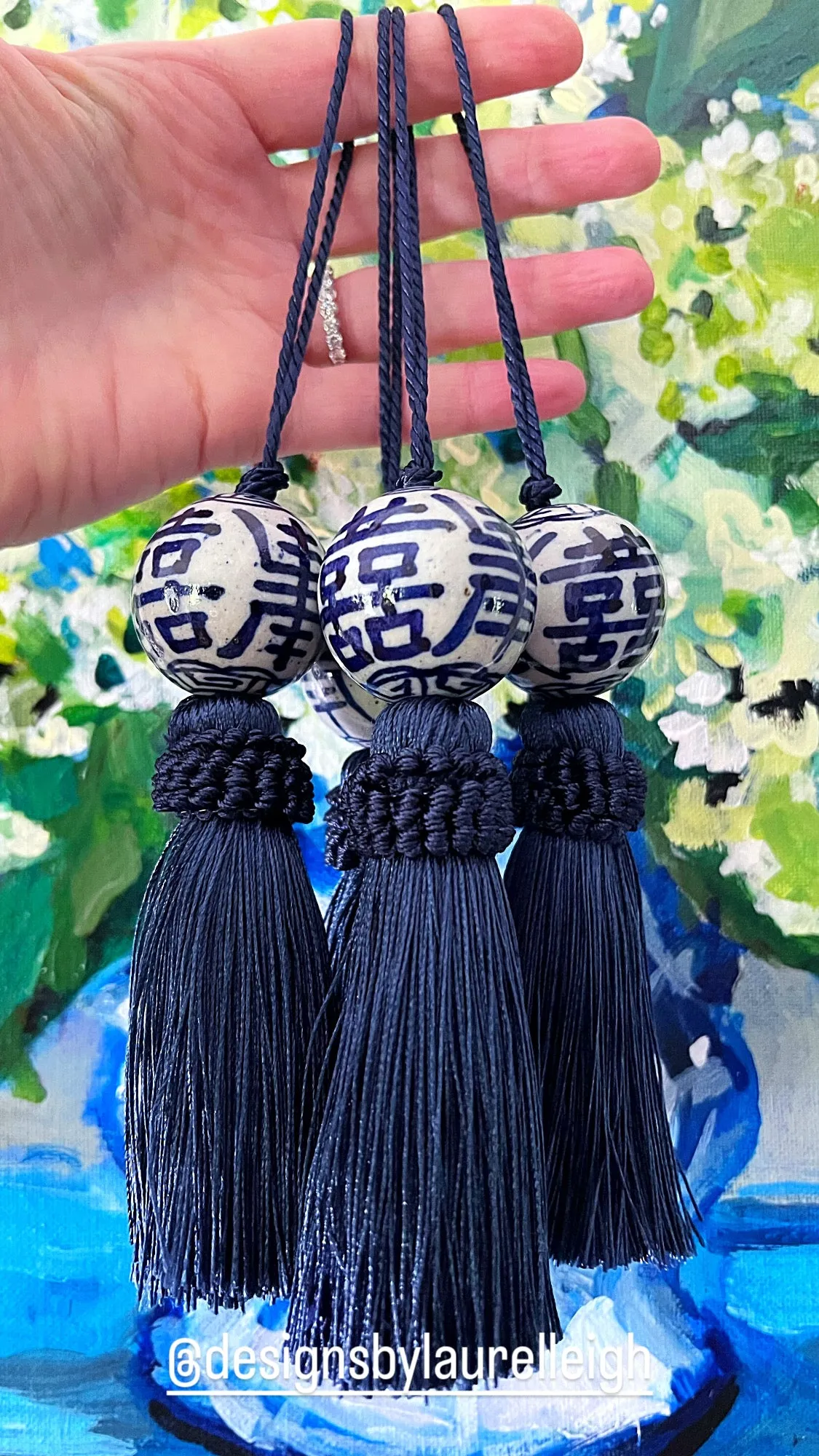 Chinoiserie Decorative Tassel Navy Blue