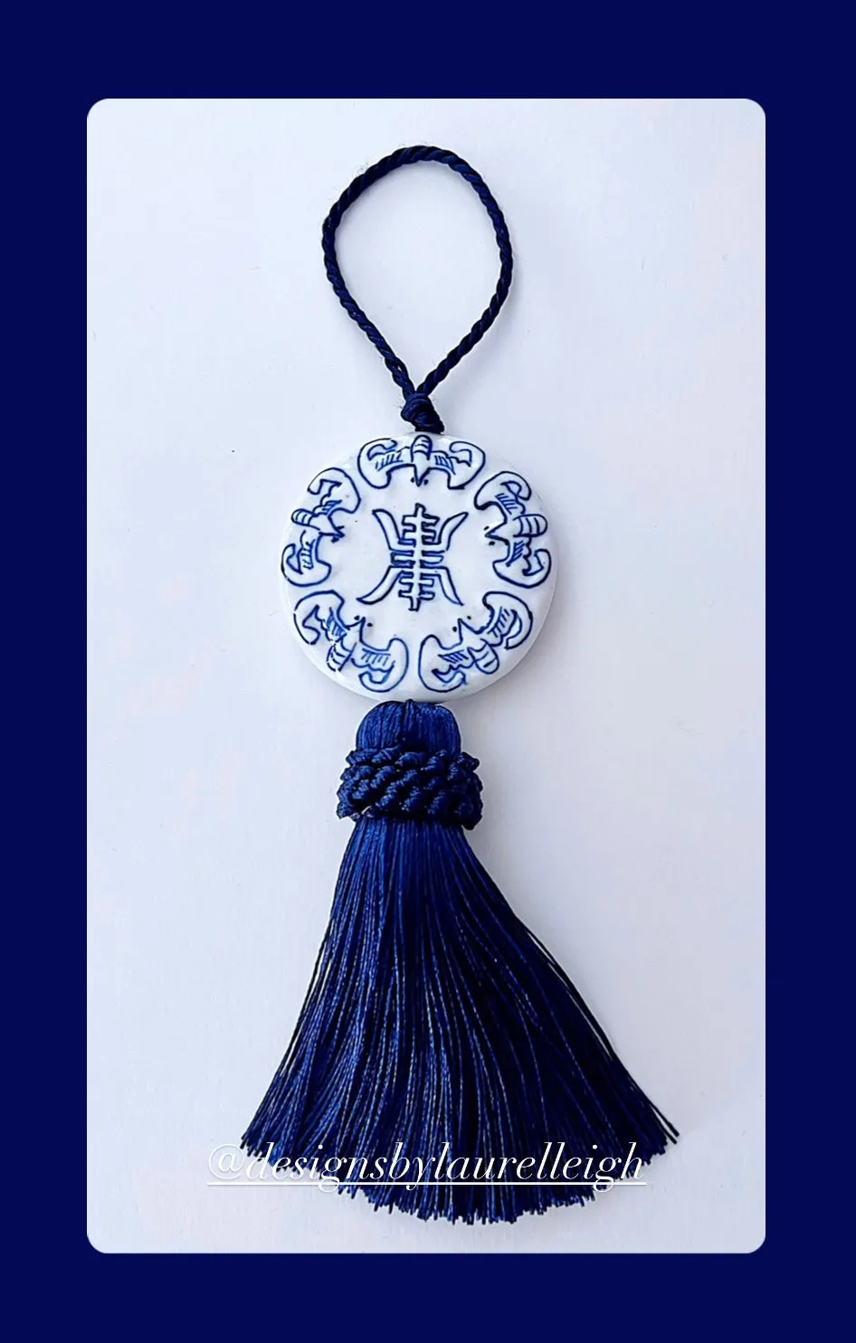 Chinoiserie Decorative Tassel Navy Blue