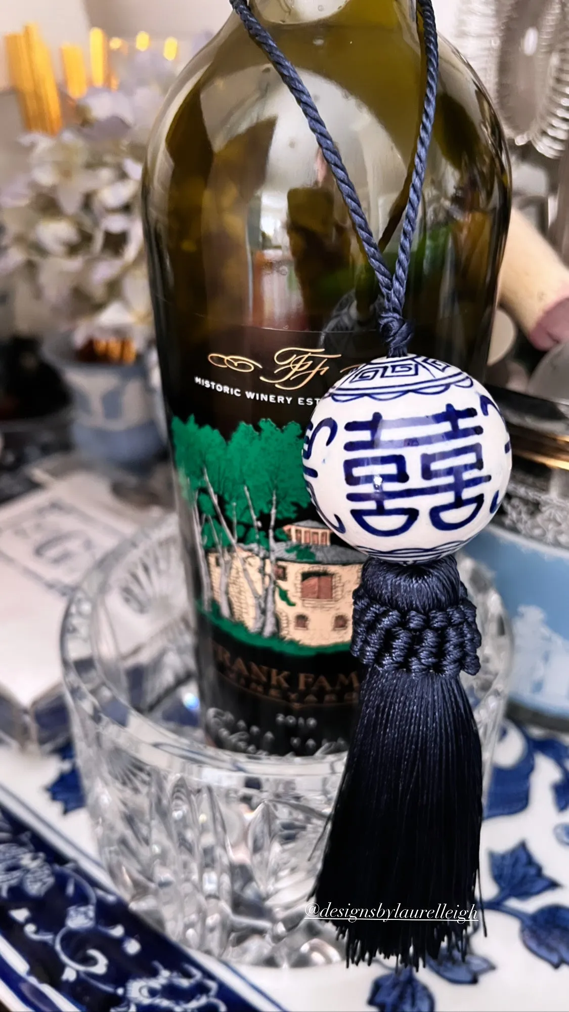 Chinoiserie Decorative Tassel Navy Blue