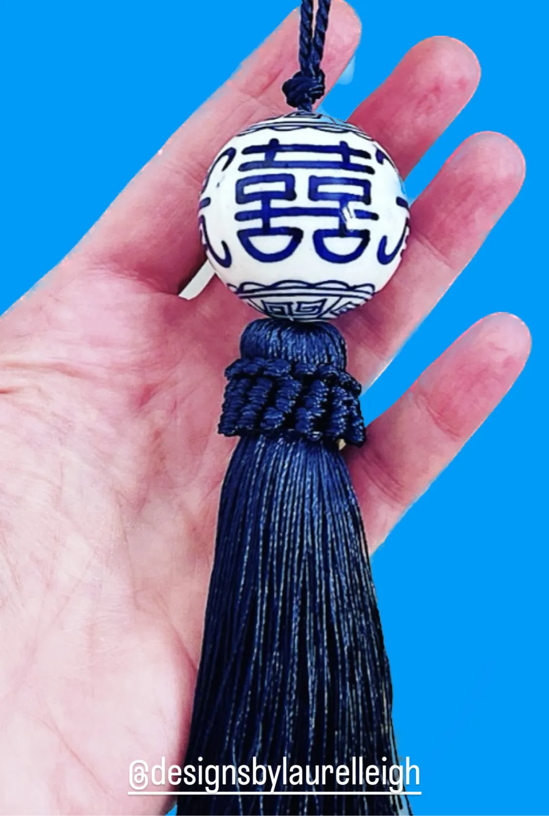 Chinoiserie Decorative Tassel Navy Blue