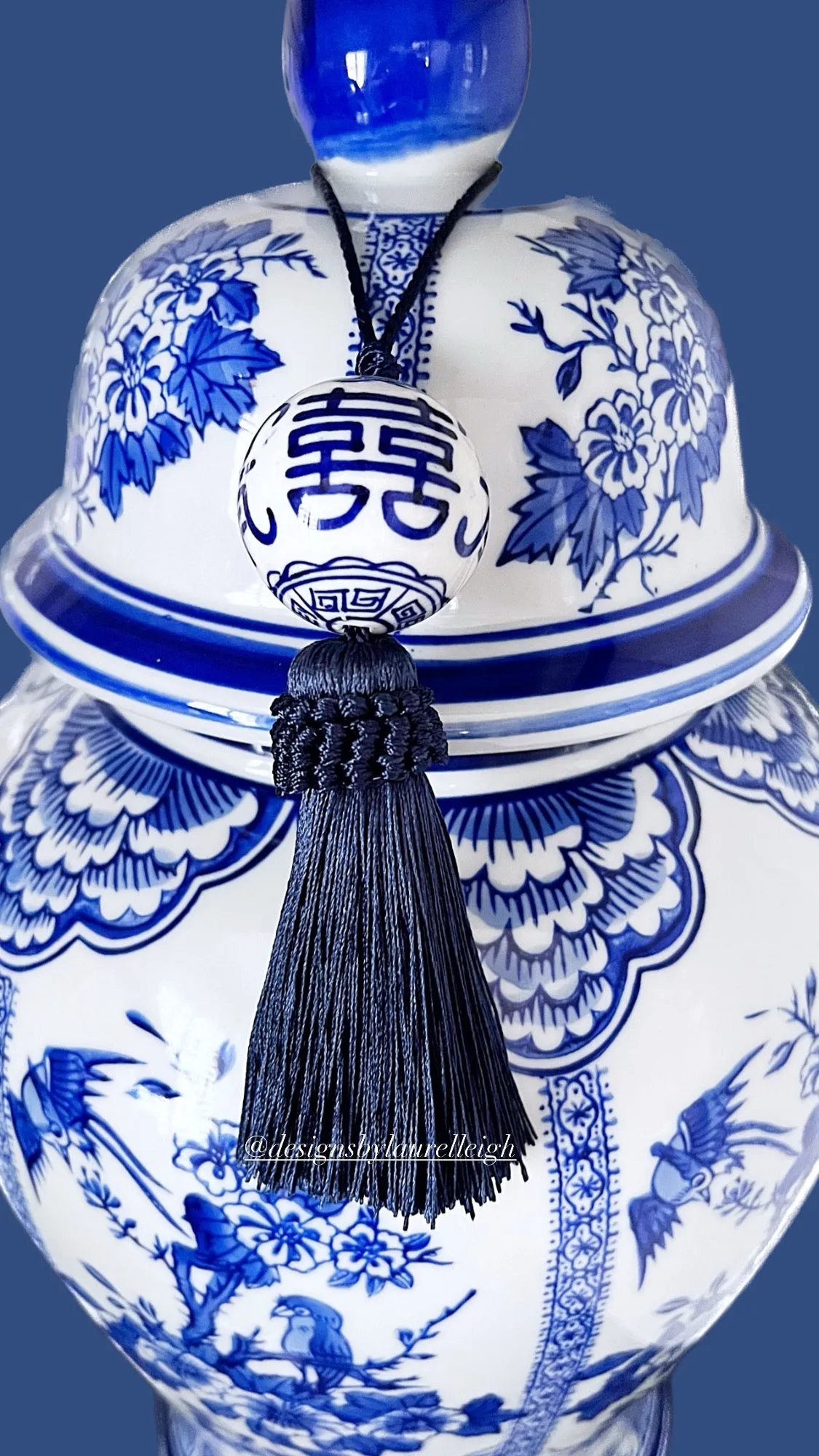 Chinoiserie Decorative Tassel Navy Blue