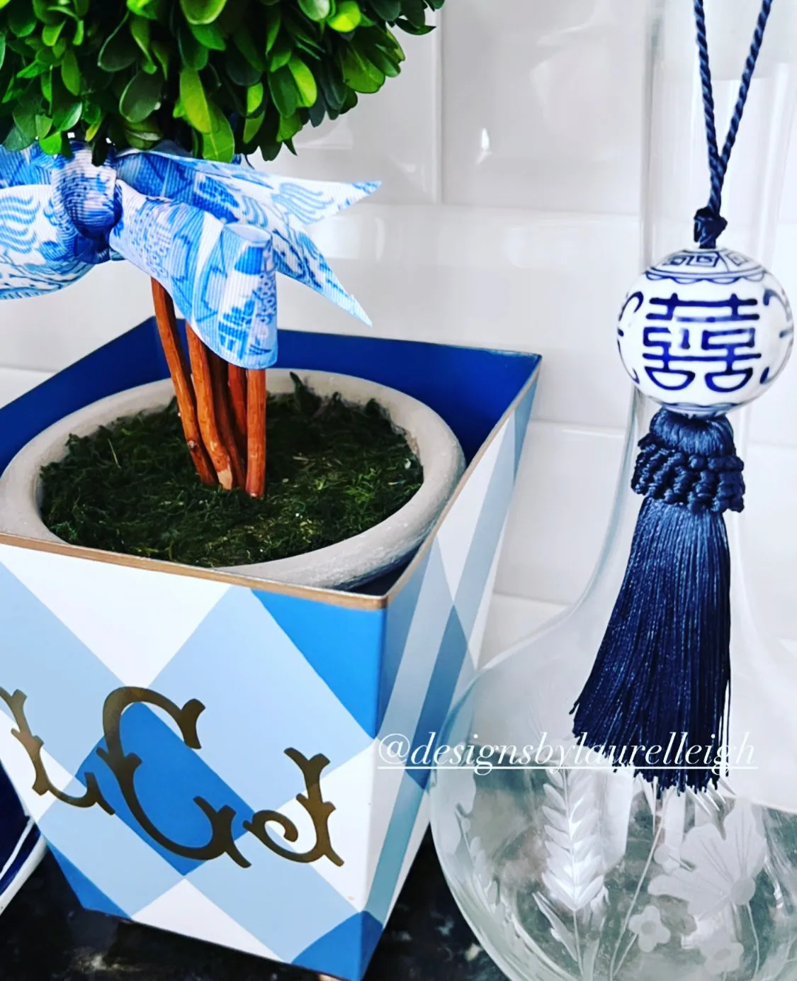 Chinoiserie Decorative Tassel Navy Blue