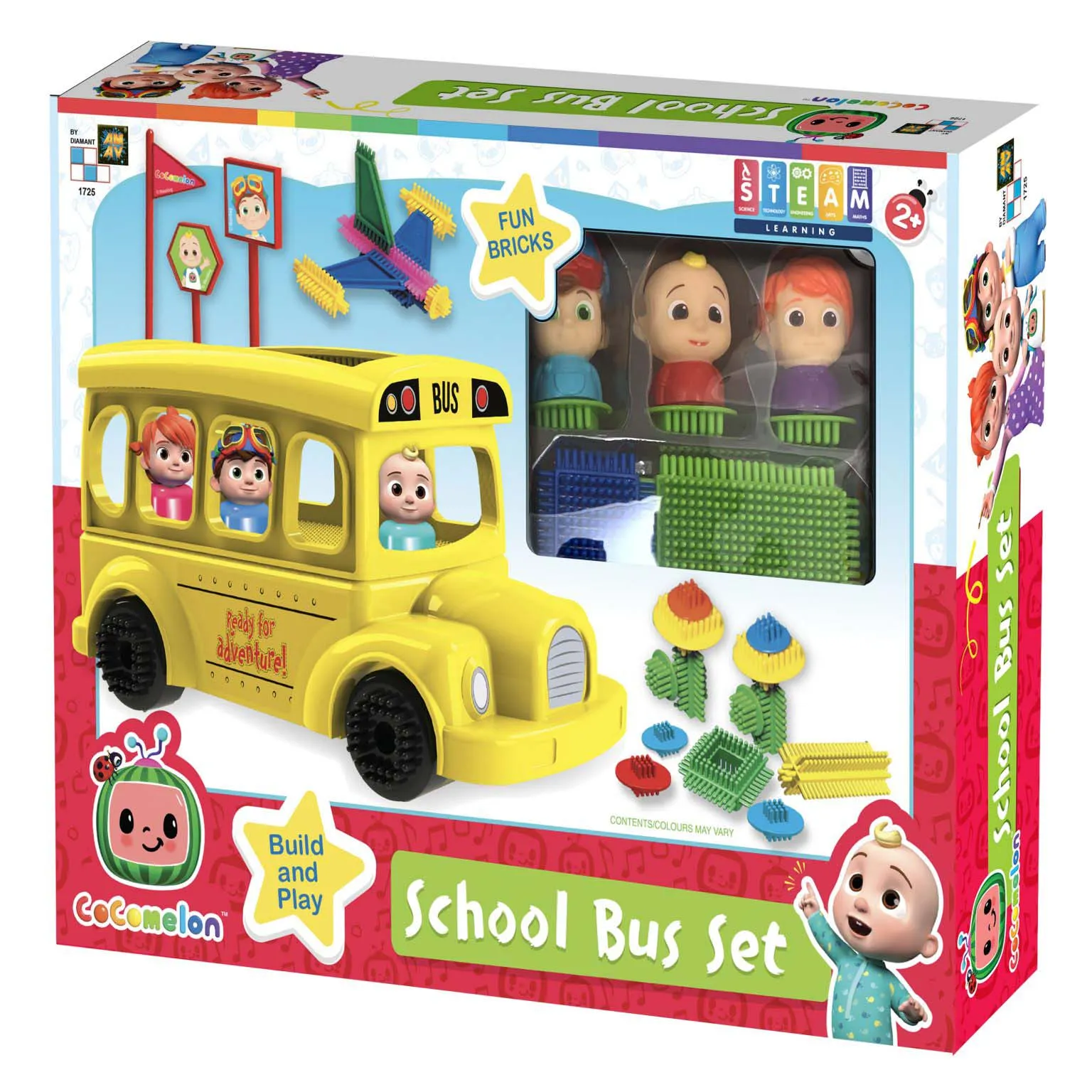 COCOMELON FUN BRICKS SCHOOL BUS SET