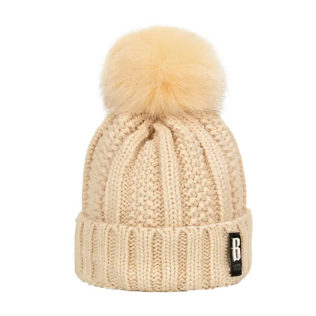 Colorful Warm Pom Poms Hat