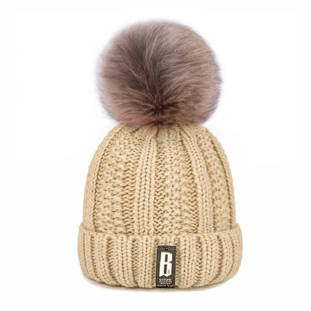 Colorful Warm Pom Poms Hat