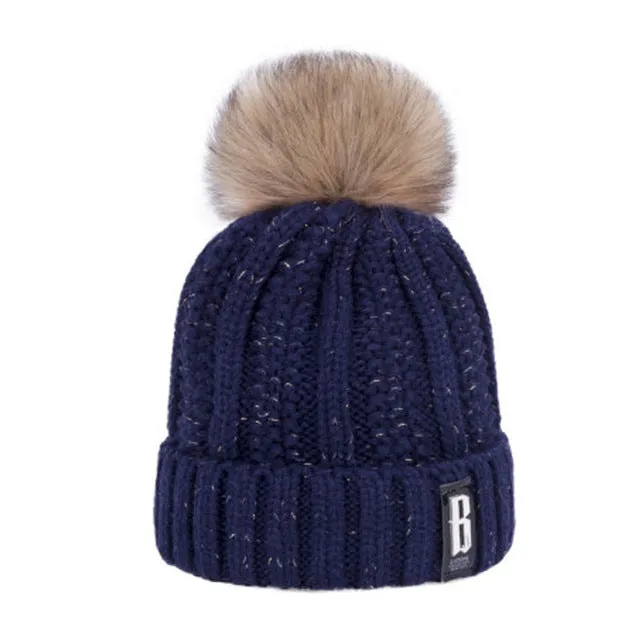 Colorful Warm Pom Poms Hat