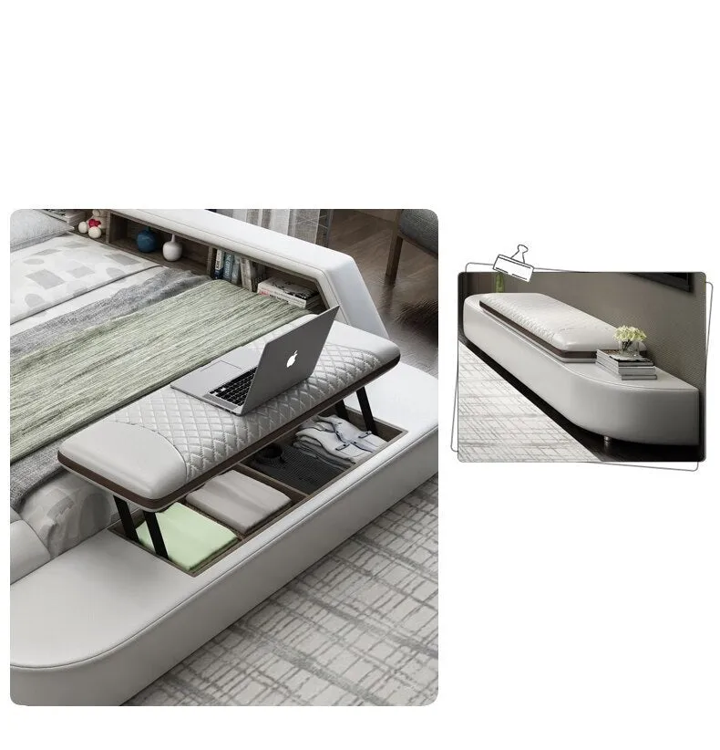 Comfortable Massage Leather Bed Frame