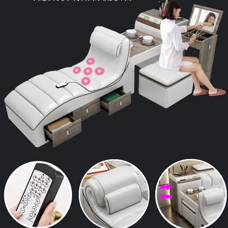 Comfortable Massage Leather Bed Frame