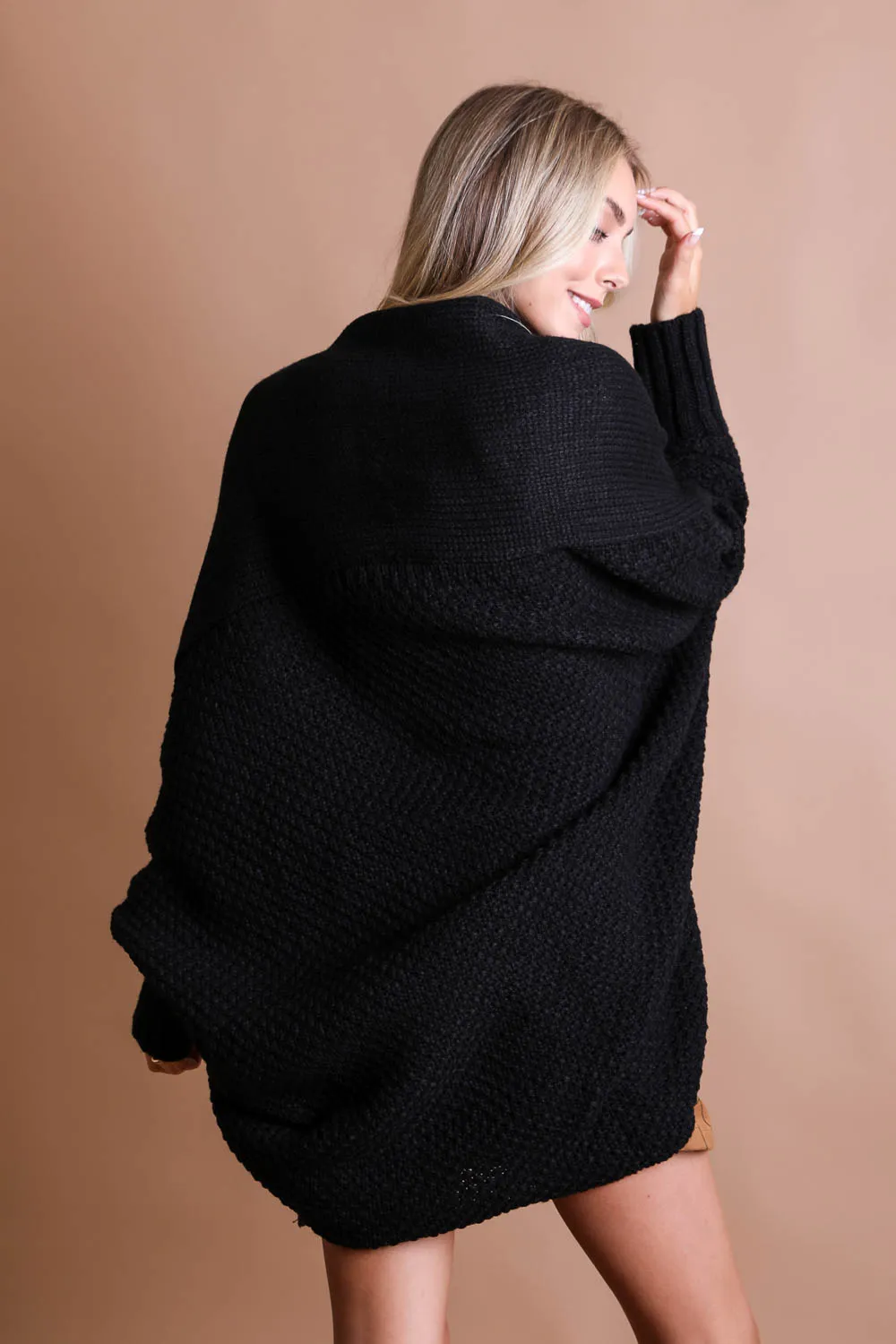 Cozy Chic Bat Wing Bliss Knit Cardigan