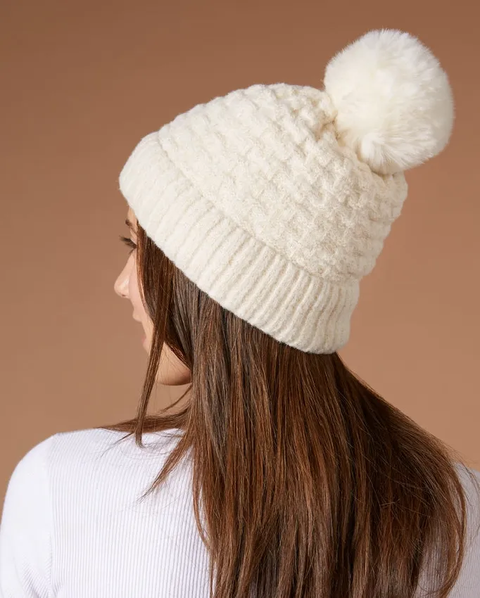 Cozy Knit Beanie - Cream