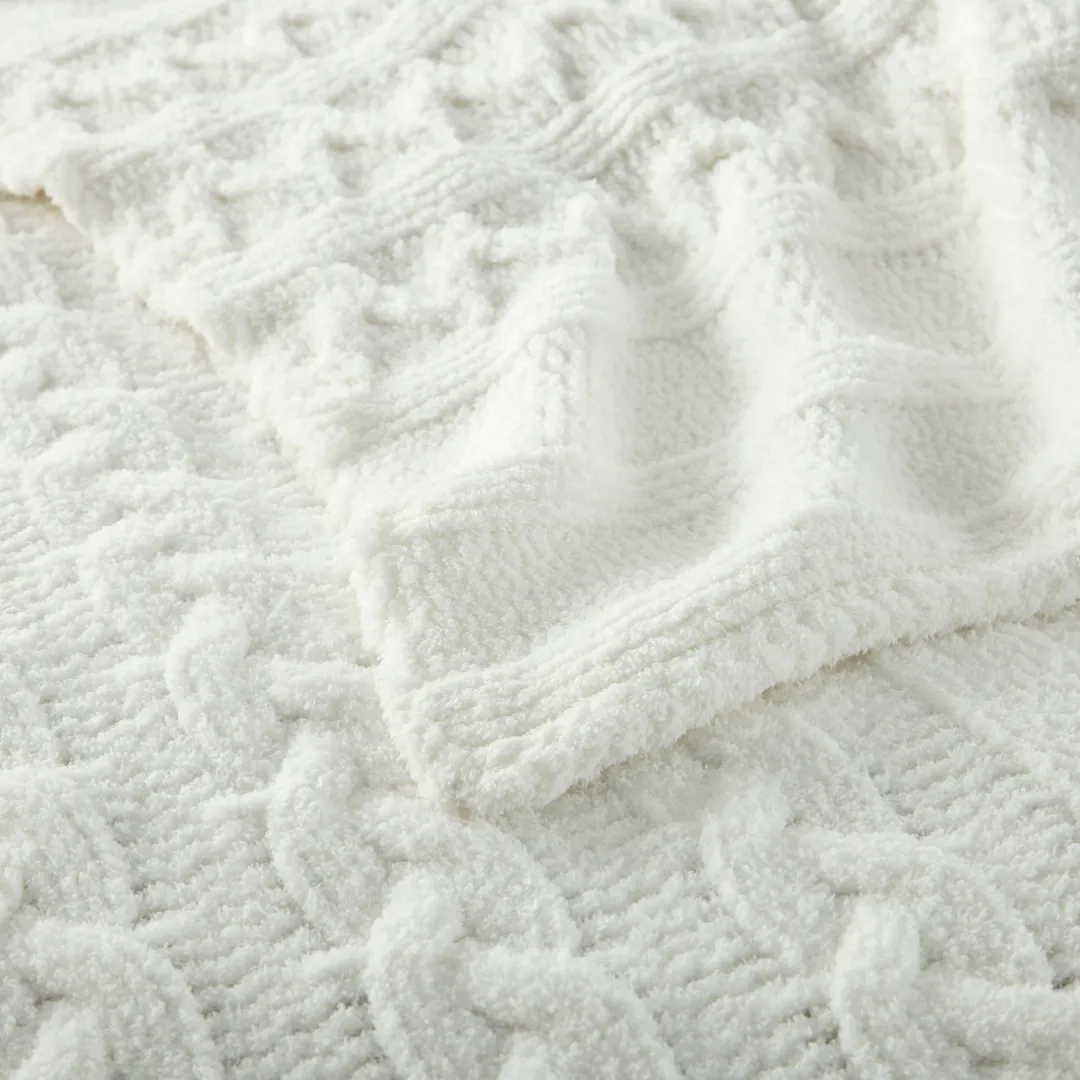 Cozy Throw Cable Knit Blanket