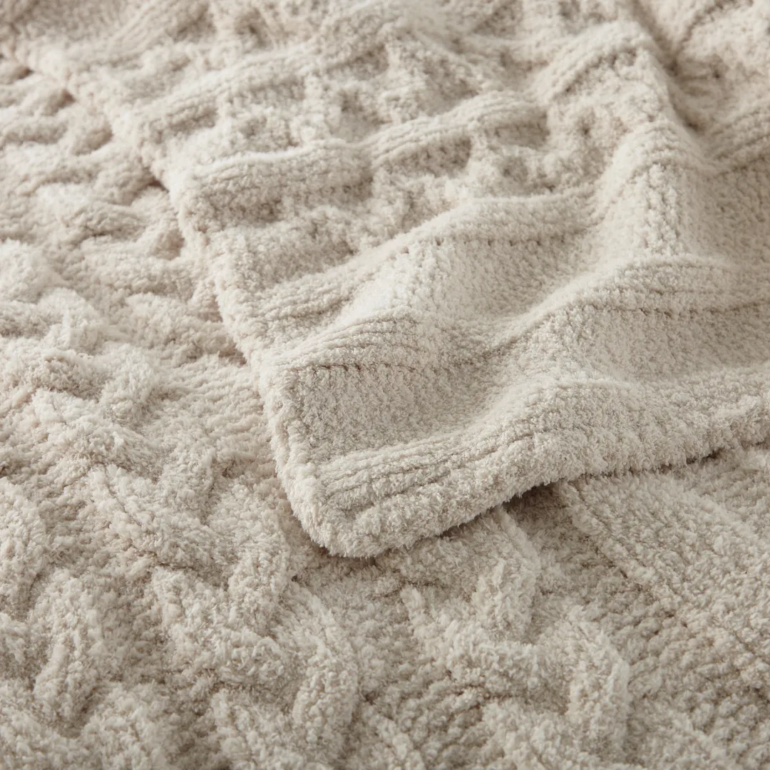 Cozy Throw Cable Knit Blanket