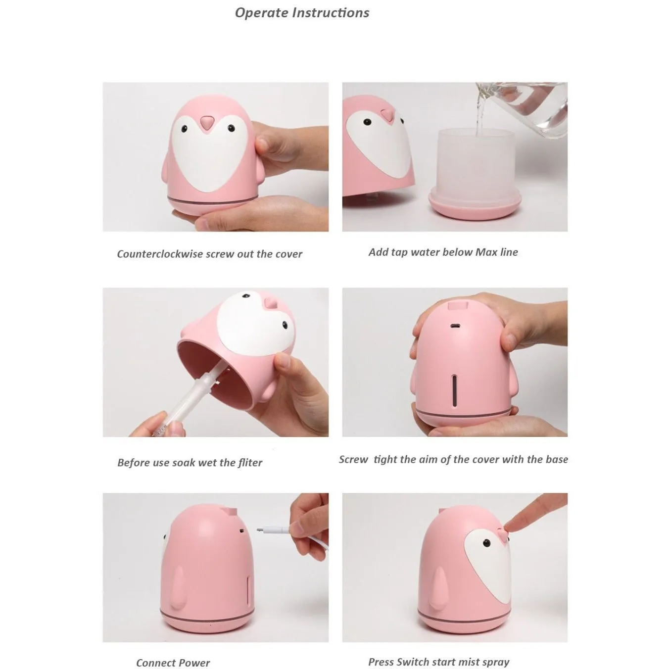 Cute usb colorful humidifier