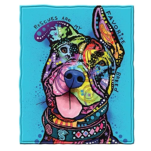 Dawhud Direct Dog Fleece Blanket 50x60 Inch Dean Russo Rescues Favorite Breed