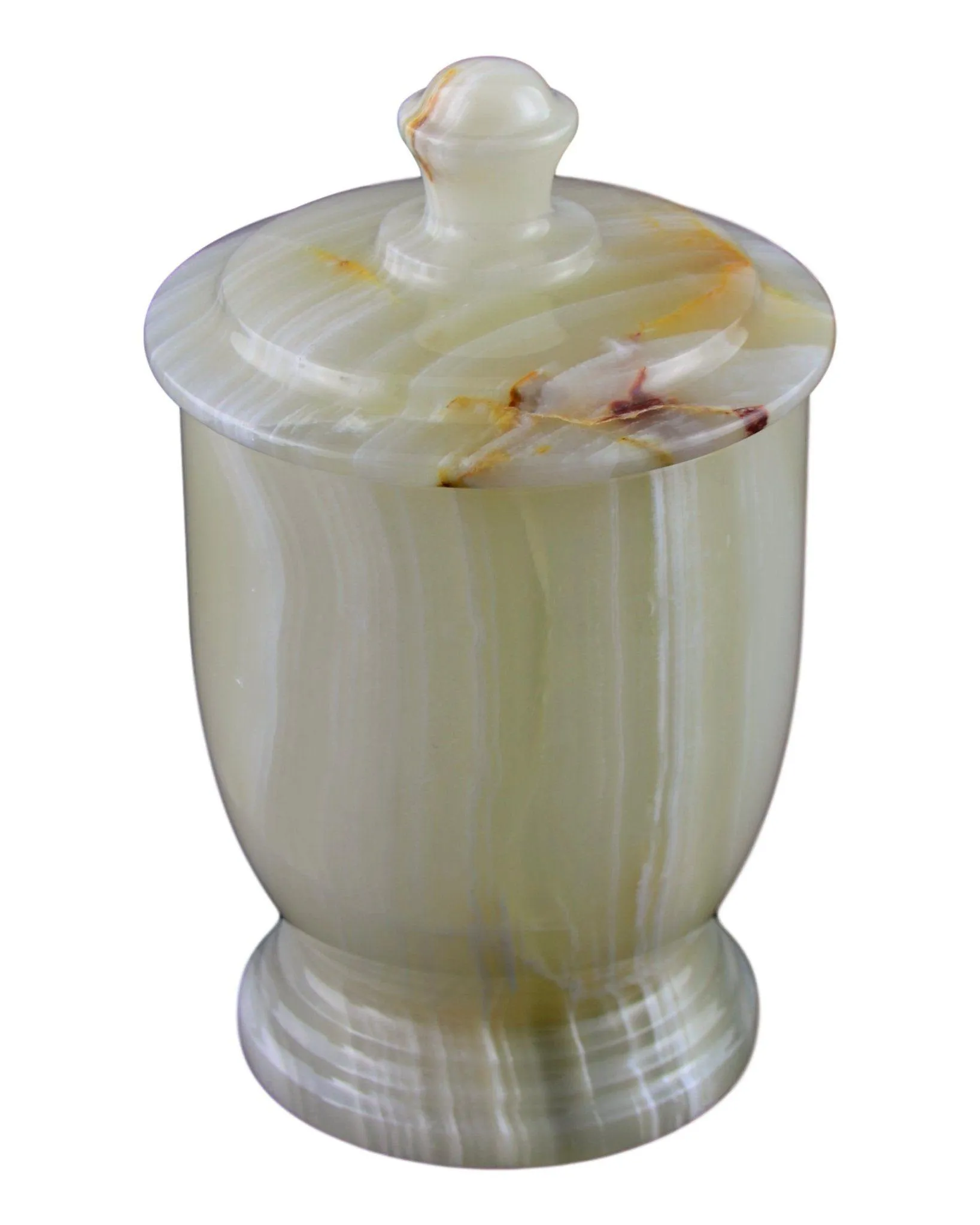 Decorative Jars | Cotton Ball Holder of Pistachio Onyx