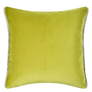 Designers Guild Varese Lime and Fir Velvet Decorative Pillow