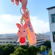 Disney Piglet Silicone | 3D Lanyard Keychain | Durable