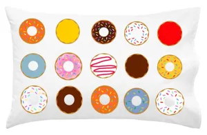 Donuts Pillowcase - Cute Pillowcase (1 14x19 inch Toddler Size)