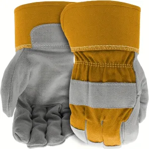 Durable Cowhide Work Gloves for Various Outdoor Tasks