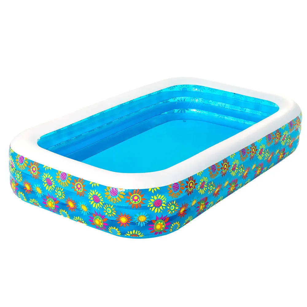 Durable Inflatable Kids Pool 305x183x56cm, 1161L, Bestway