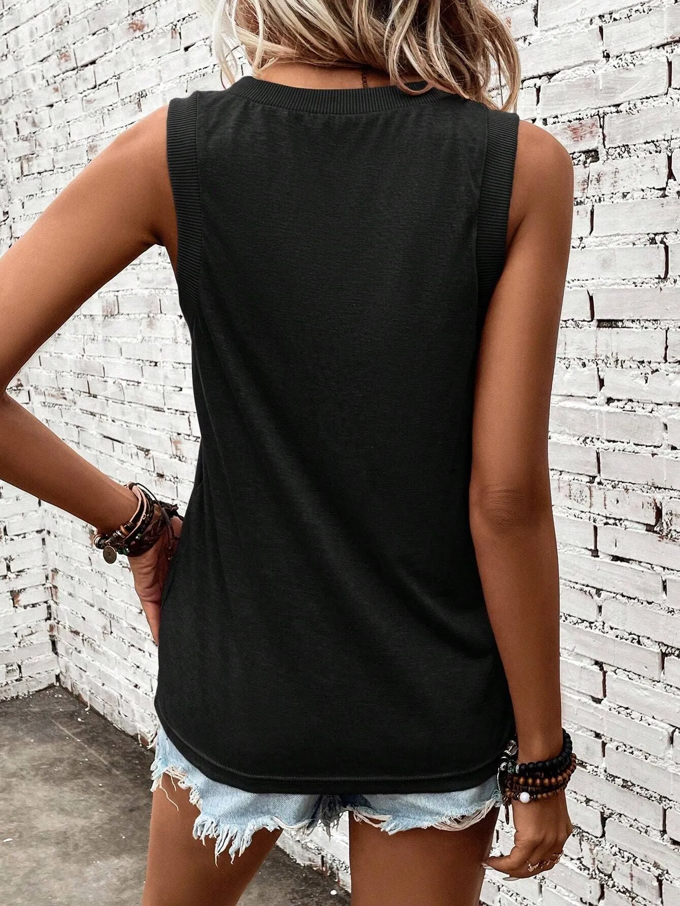 Fashion Sleeveless Comfortable T-shirt Women