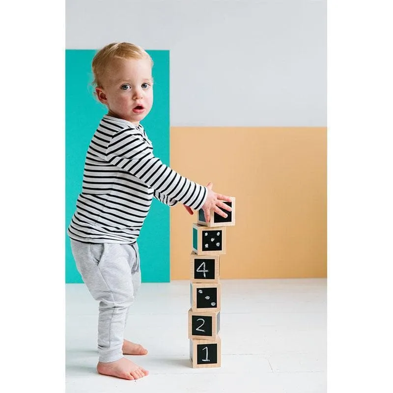 Fun with Chalk! Wooden Cubes