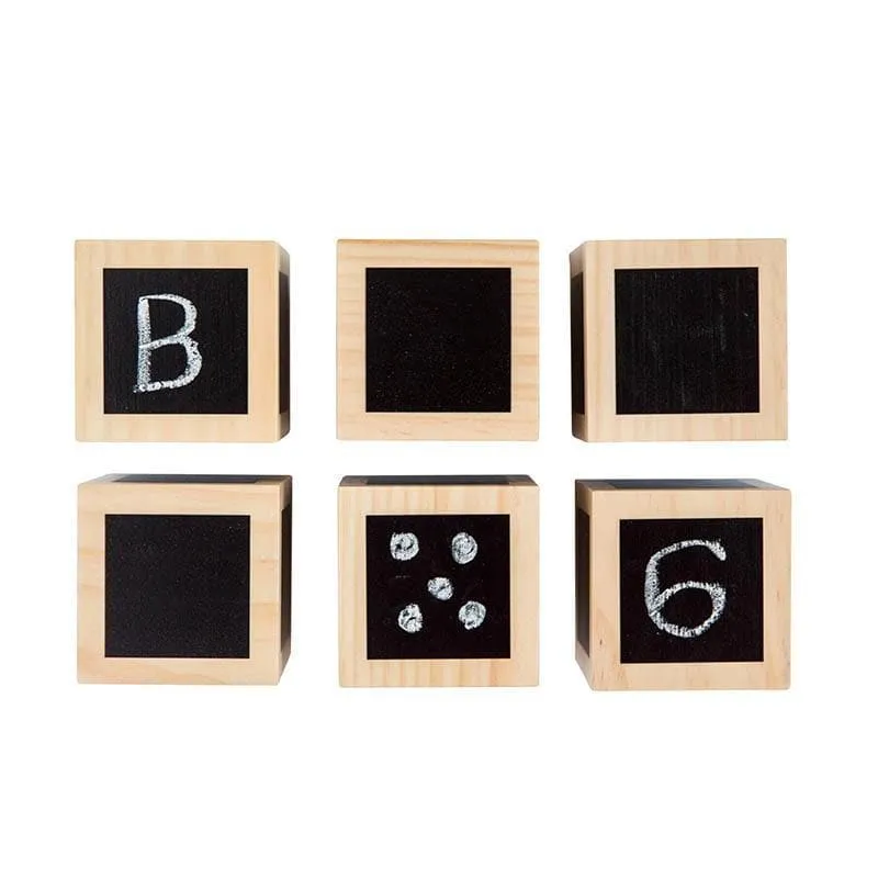 Fun with Chalk! Wooden Cubes