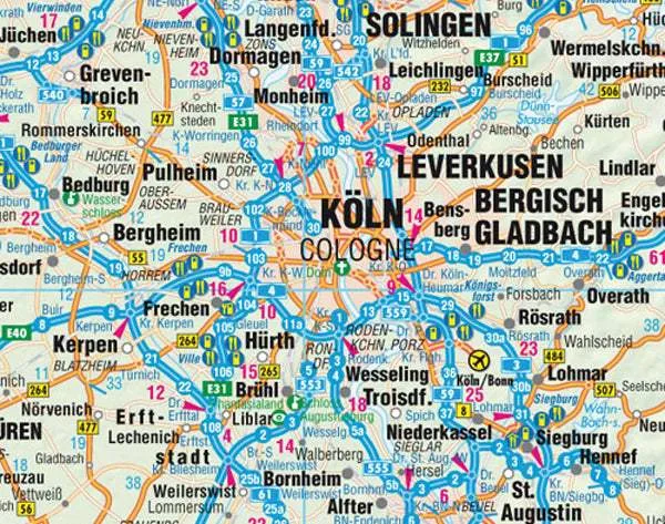 Germany Folded Travel Map (11th Edition) by Borch Map (2013)