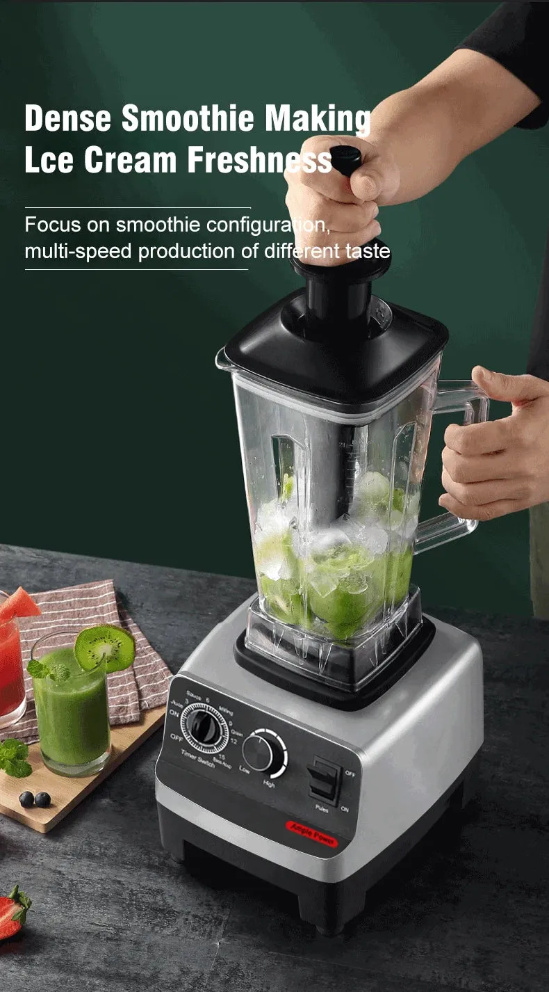 Heavy Duty Commercial BlenderJuicer Food Processor Ice Smoothies Blender Mixer High Power Juice maker Crusher 2000W EU Plug